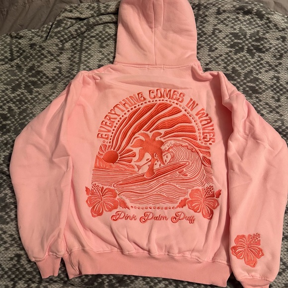 Pink Palm Puff hoodie - Picture 6 of 7